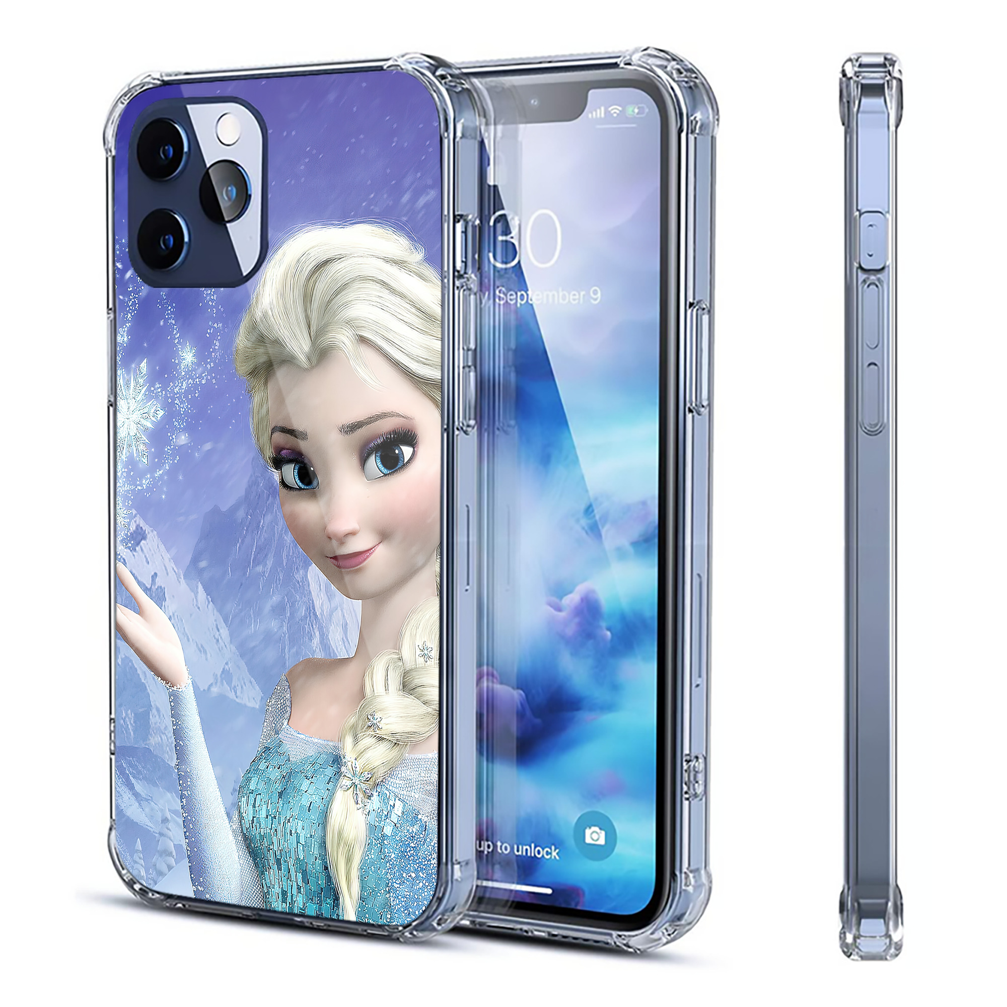 （画像用） アナと雪の女王 アンナ エルサ Frozen Anna Elsa 【iPhone 12シリーズ対応】透明スマホケース（クリアソフトケース）